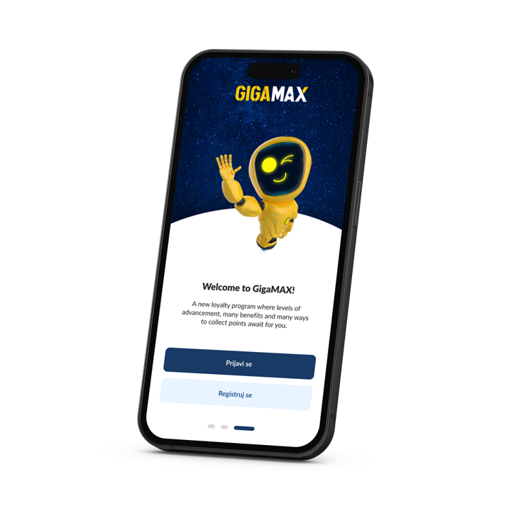 GigaMAX loyalty app interface